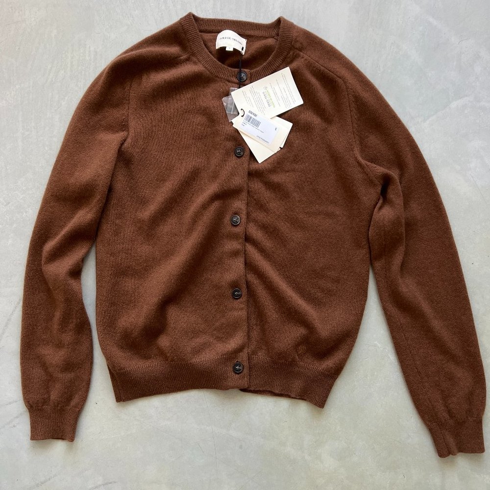 LOULOU STUDIO brown Avanos Cardigan, size S